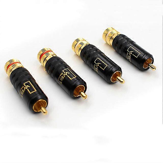 Speaker Terminals RCA Sockets Plug Gold Plated Copper Audio Connector AUX For Soldering Adapter DIY RCA lotus Plug Amplifier