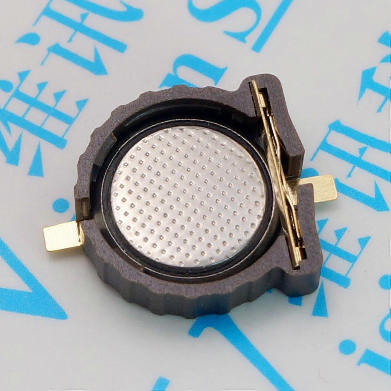 50pcs connector for 1220 battery holder cr-1220 gold plated cr1220 button battery two foot patch green connector
