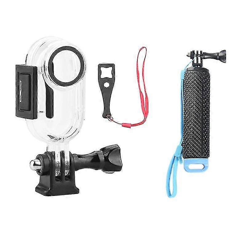 30m Waterproof Case Housing Set + Diving Floating Hand Grip Compatible -for Insta 360 Go 2