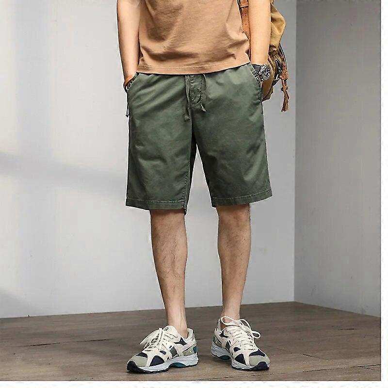 2023 Men Summer Large Size Cargo Shorts Men Fashion Solid Casual