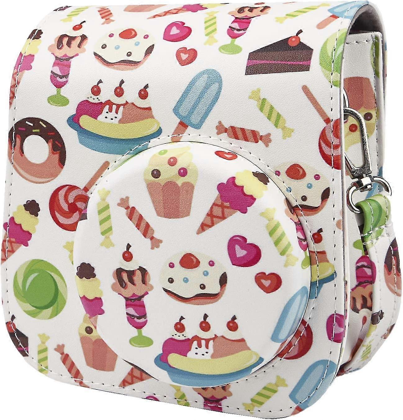 S Pu Leather Protective Compact Case Compatible With Fujifilm Instax Mini 11 Instant Camera (dessert Series)
