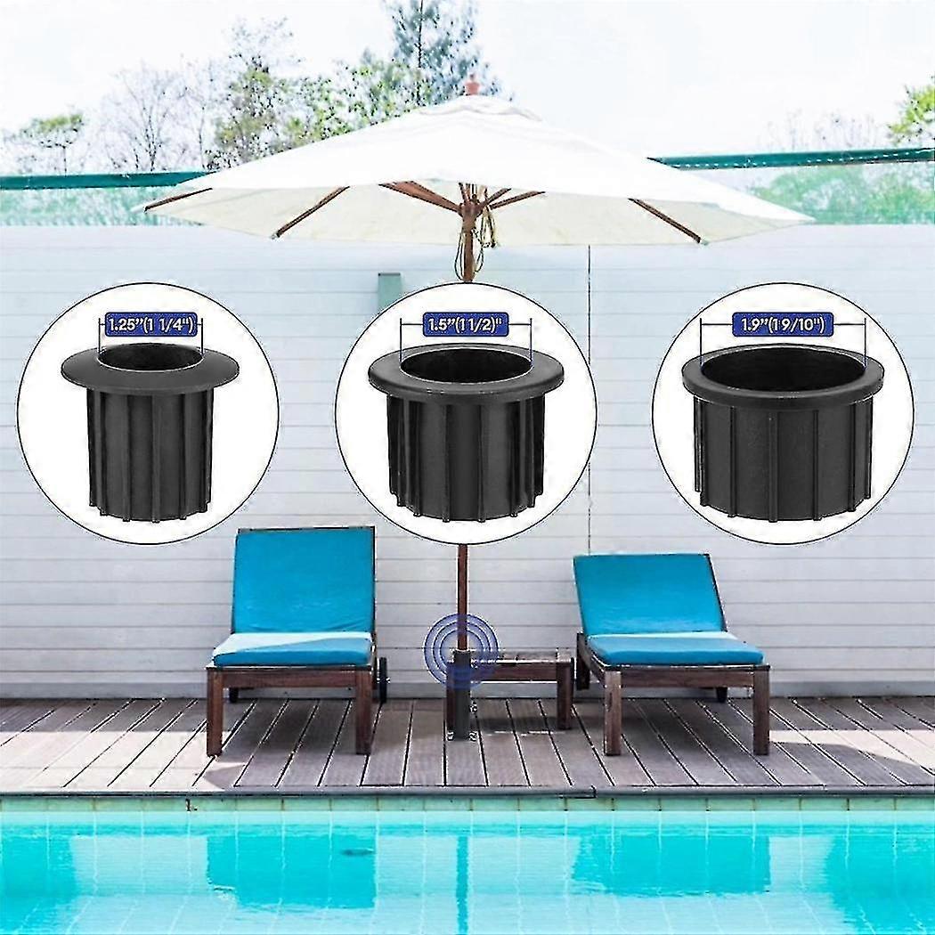 Patio Umbrella Stand Base, Outdoor Umbrella Holder And Clamp On Decks ...