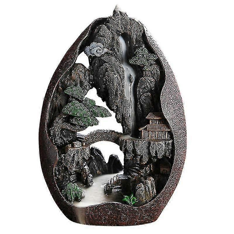 Lofty Mountains And Water Backflow Burner Smoke Waterfall Sticks Holder 20 Pcs Cones