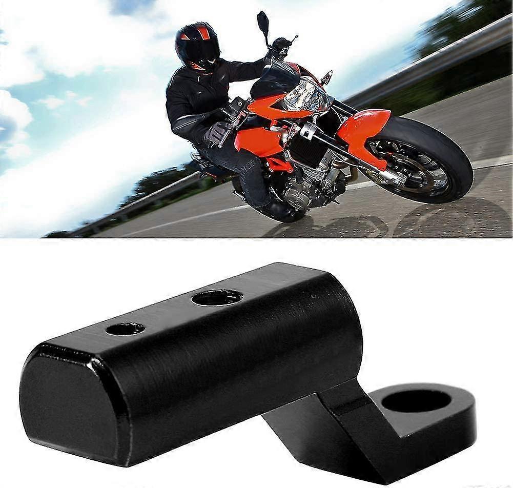 Yaju Motorcycle Mirror Bracket, Mirror Base Clamp Rod Extension Mounting Bracket Hook Bracket For Motorcycle Scooter(2pcs-black)