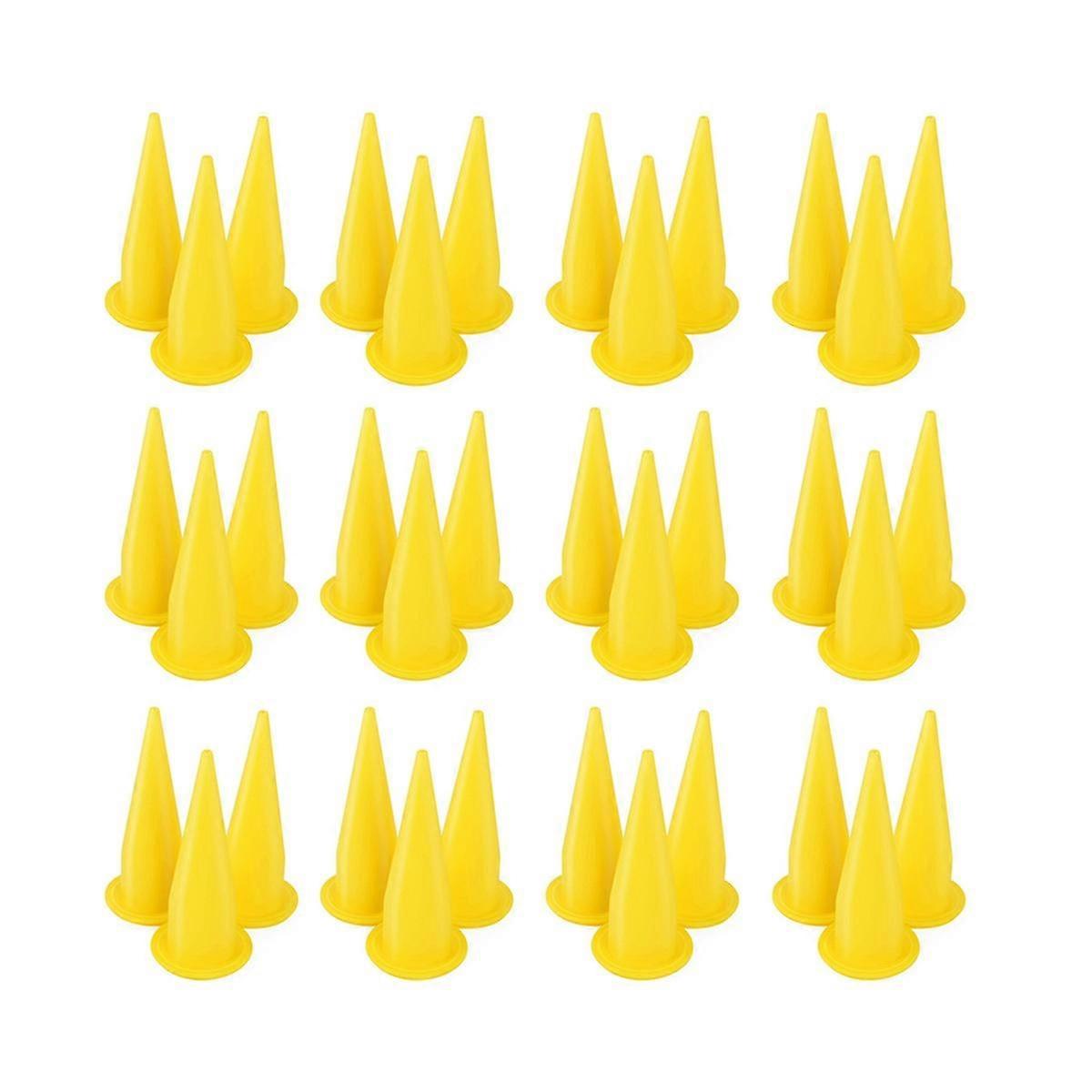 50PCS Yellow Cone Nozzle for Bulk Caulk Tools for Caulking Nozzle Applicator Replacement