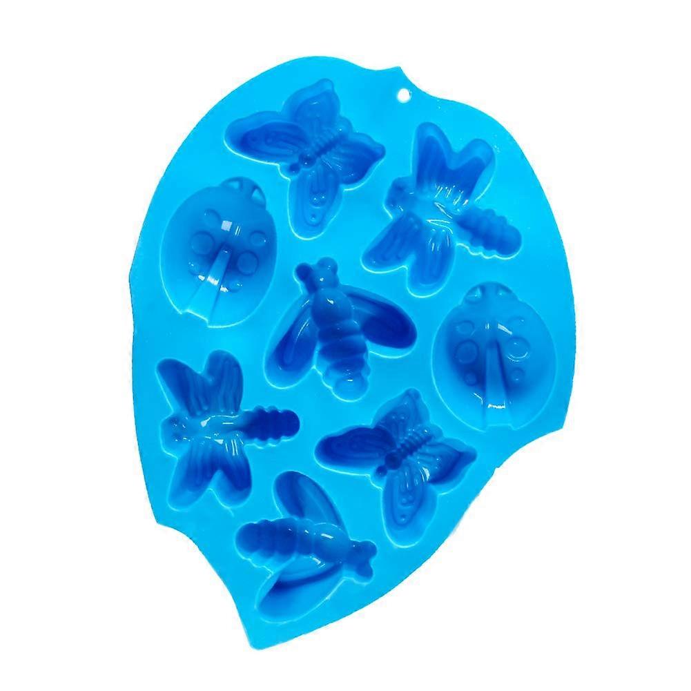 2pcs 3D Silicone Cake Molds, 8-Cavity Insect Muffin Mould Kitchen Pastry Baking Pan