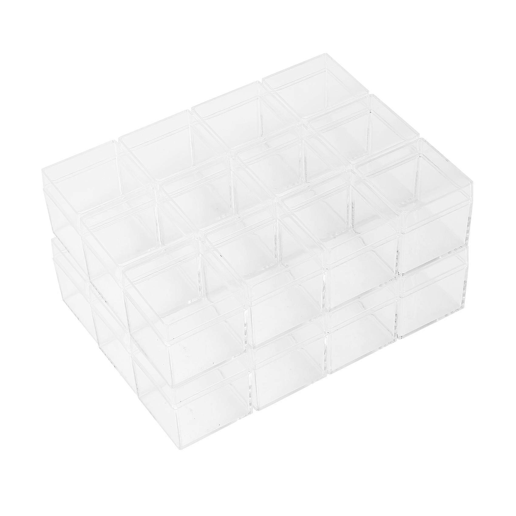 24 Pcs Square Transparent Plastic Packing Box Box Jewelry Box Party Gift Birthday Gift Box
