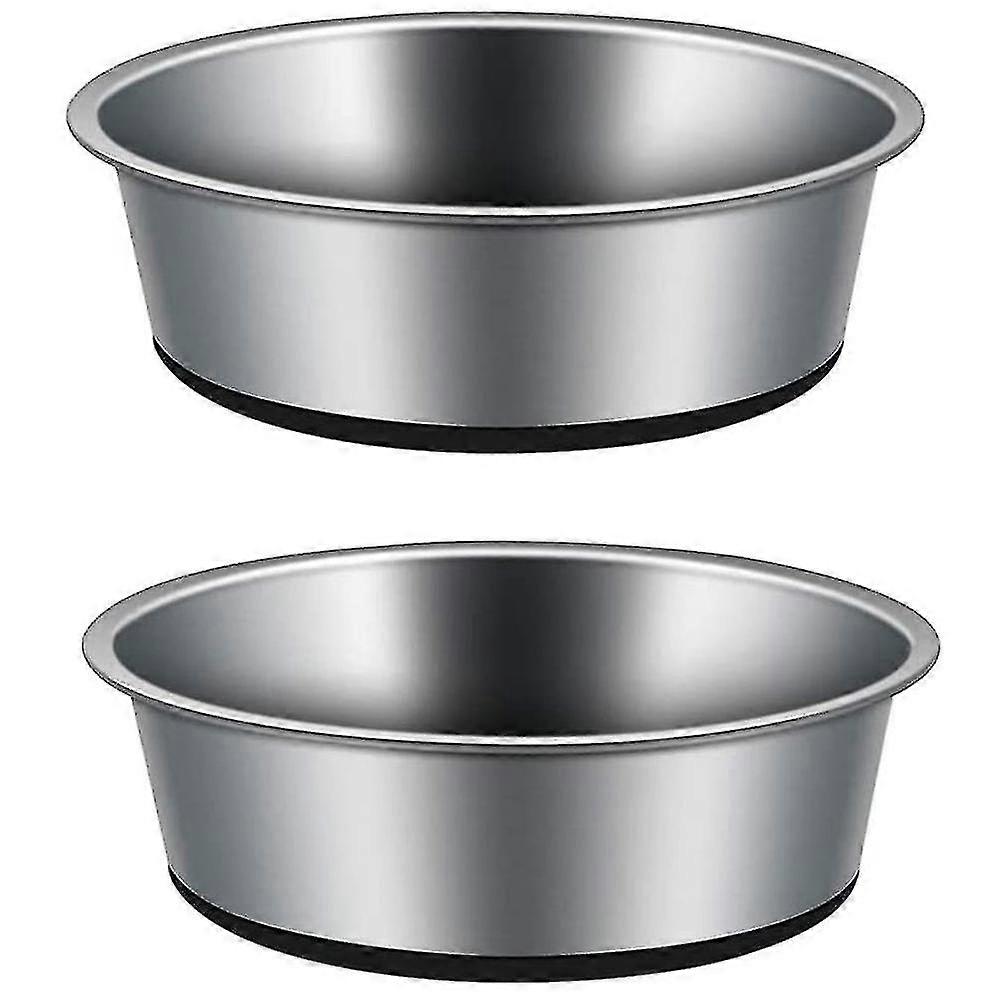 Hundenäpfe mit Silikonbasis, Futternäpfe, (2er Pack 18 cm, schwarz)