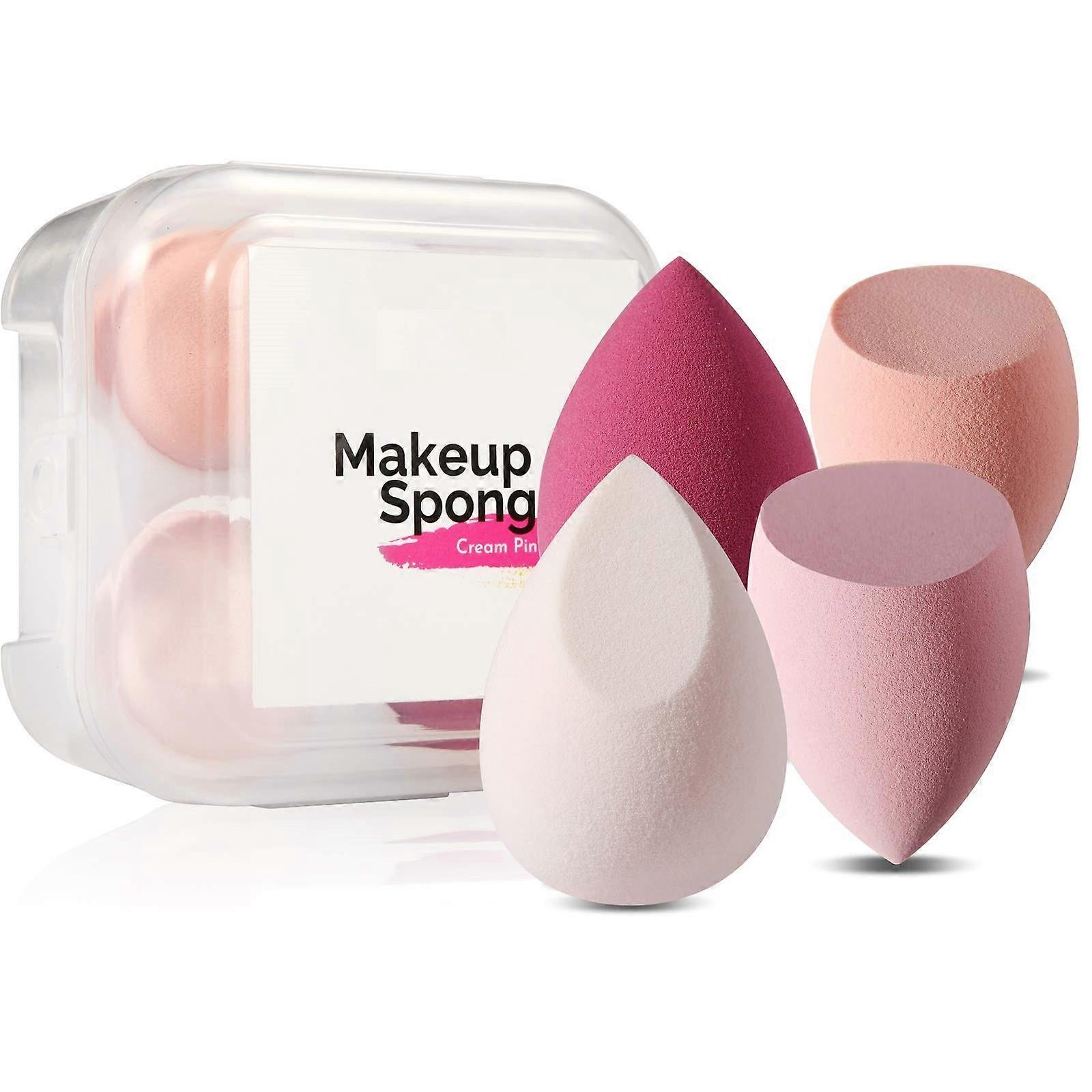 Makeup Sponge 4pcs Beauty Blender Foundation Sponges - Pink