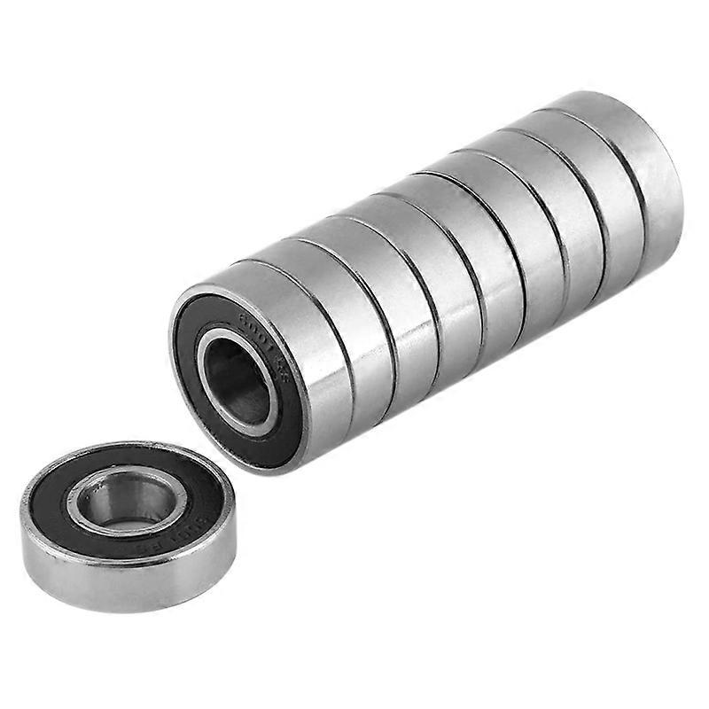 10 Pcs Rolling Bearings Sealed Deep Groove Bearing Steel 6001- (12X28X8mm)