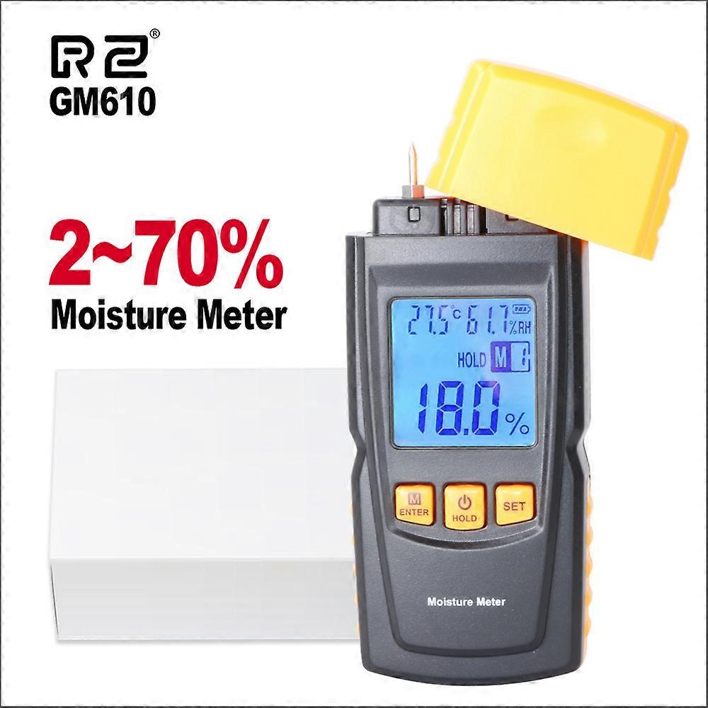 Misuratore di umidità del legno Tester di umidità Display LCD digitale Rilevatore di umidità induttivo per legno Igrometro GM610 Strumenti