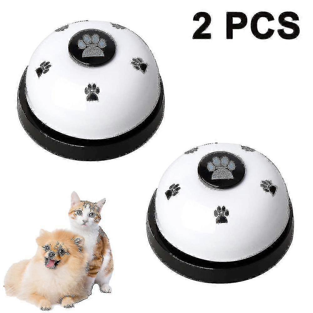 ペットベル、2パックメタルベルドッグトレーニングと非スキッドラバーボトム犬のドアベル用トイレトレーニングリングペットツール通信装置用小さな行い