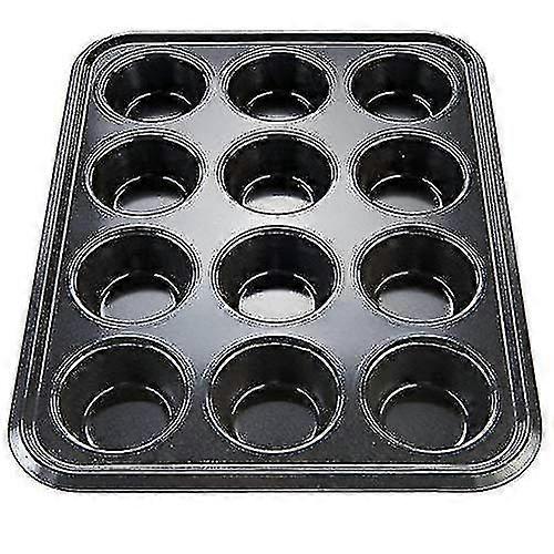 12 Cups Non-stick Muffin Tray, Cupcake Tin For Cupcakes, Pudding Baking Tin