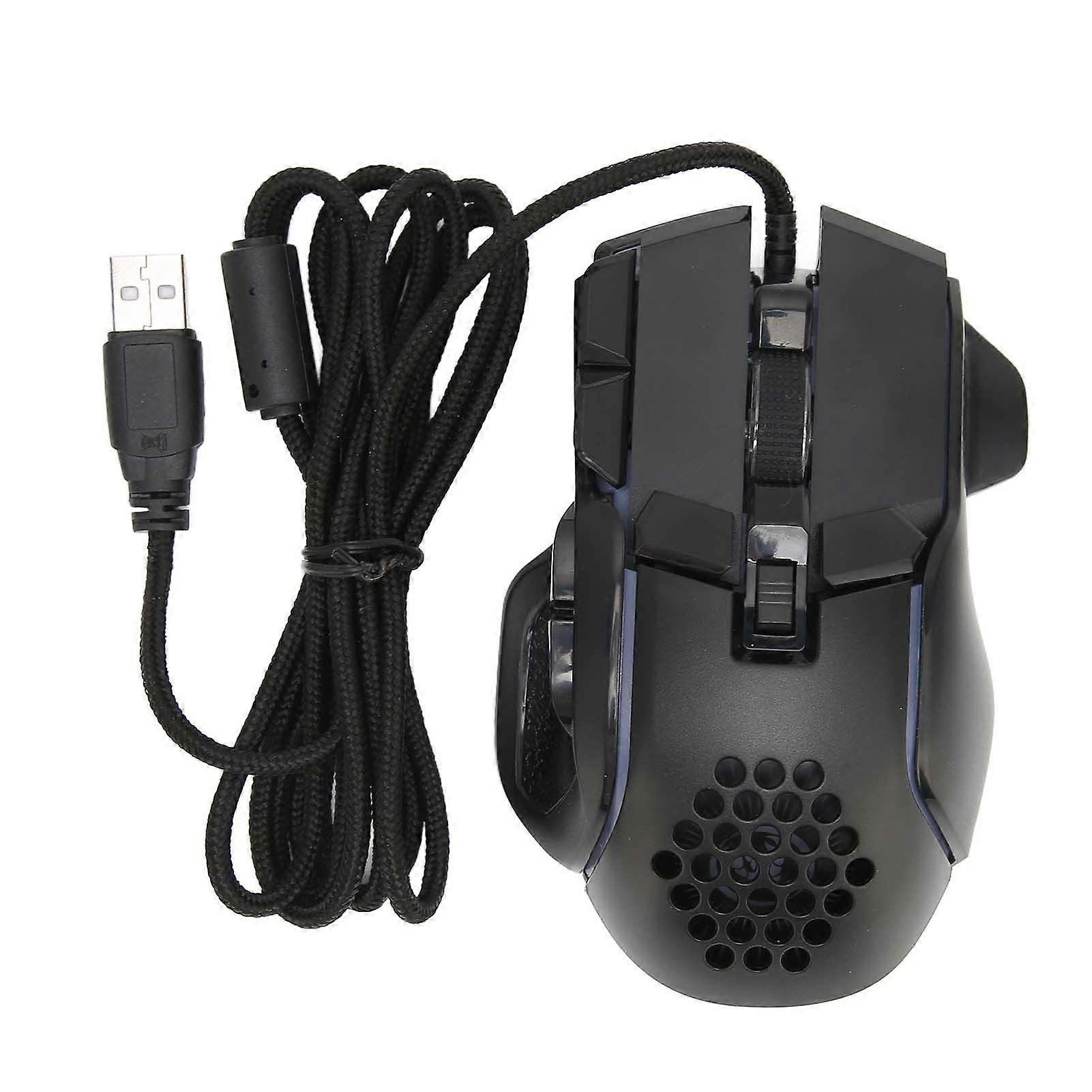 RGB Gaming Mouse 12800 DPI Gaming Mouse Optical Wired with 10 Programmable Buttons 13 Backlight Modes Mechanical Mouse