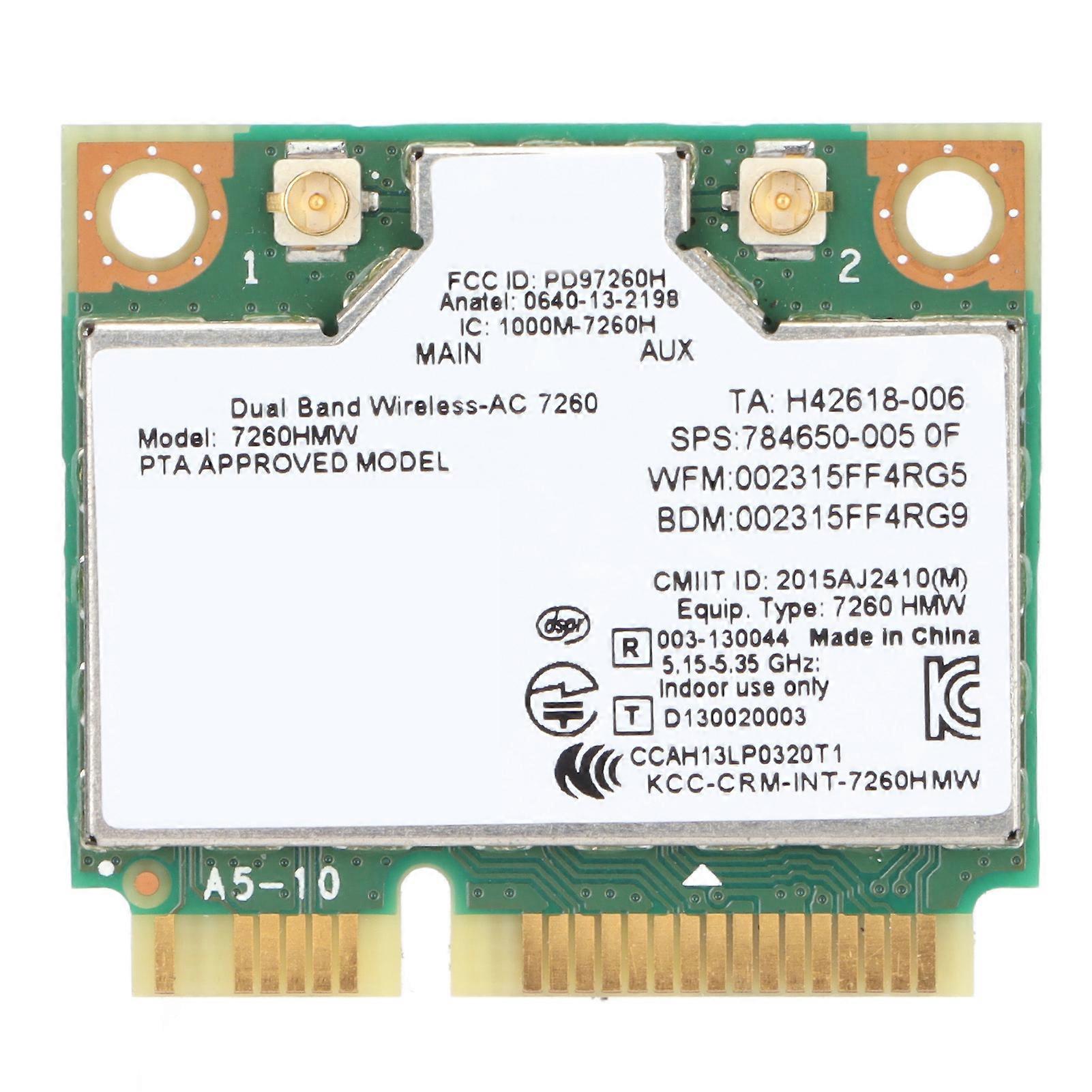 Netwerkkaart 867 Mbps Dual Band 2.4G/5G Mini PCIE 802.11a/B g/n/ac Netwerkkaart