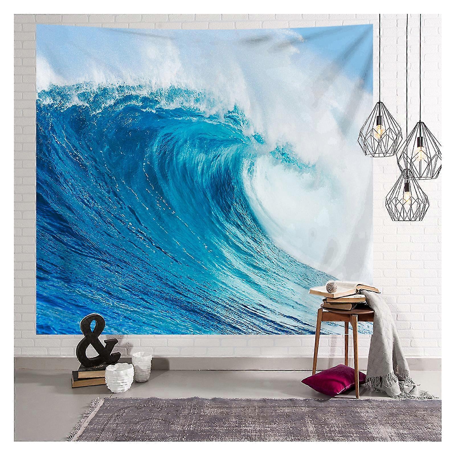 Seaside View Tapestry Decor Live Broadcast Wall Hanging Tapestry For College Dorm Ceiling