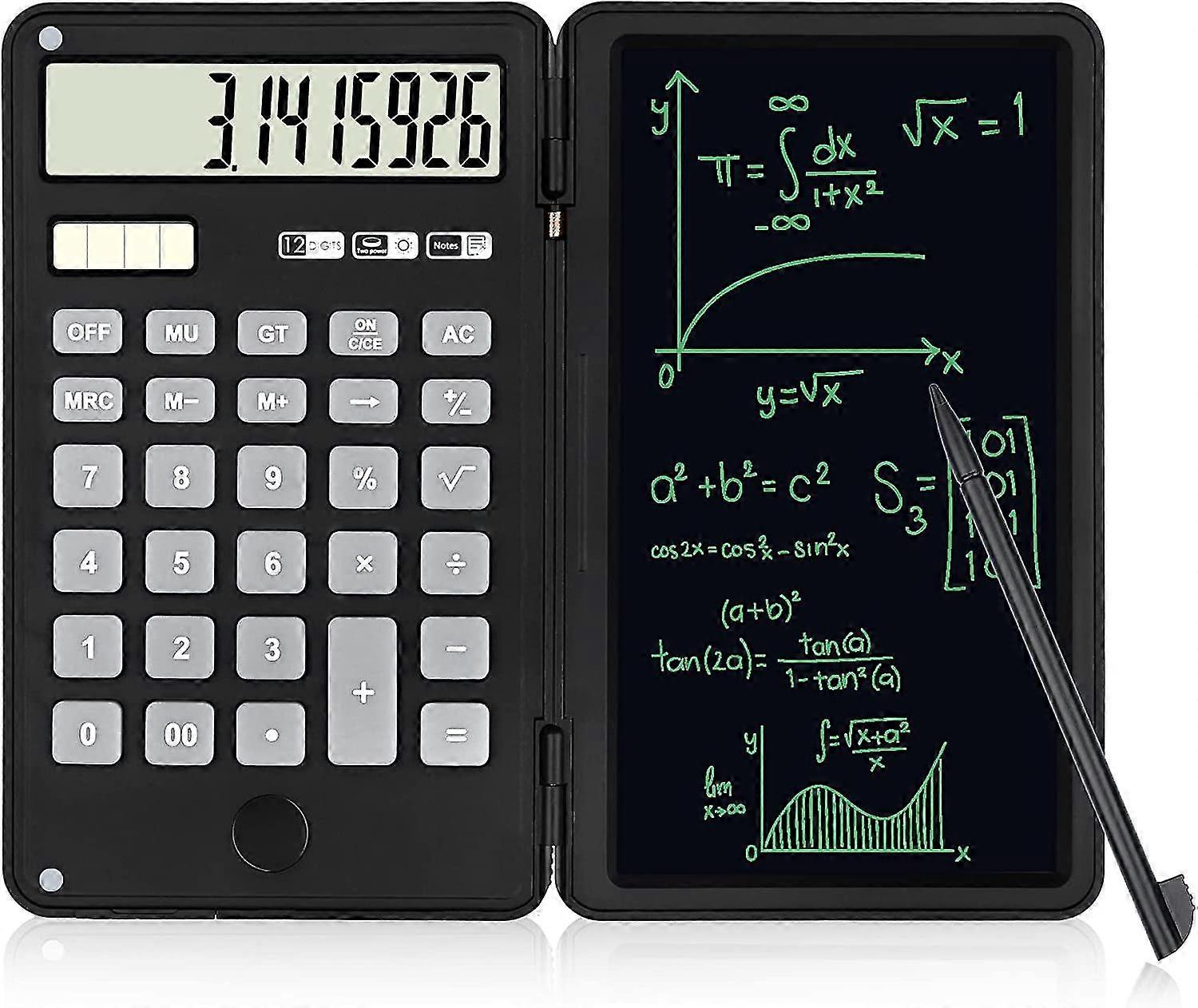 Basic Desktop Calculator With Writing Pad, Battery Powered