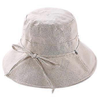 Solhattar för kvinnor, härlig sommarsolhatt för kvinnor, hopfällbar, UV-skydd Upf 50+ beige