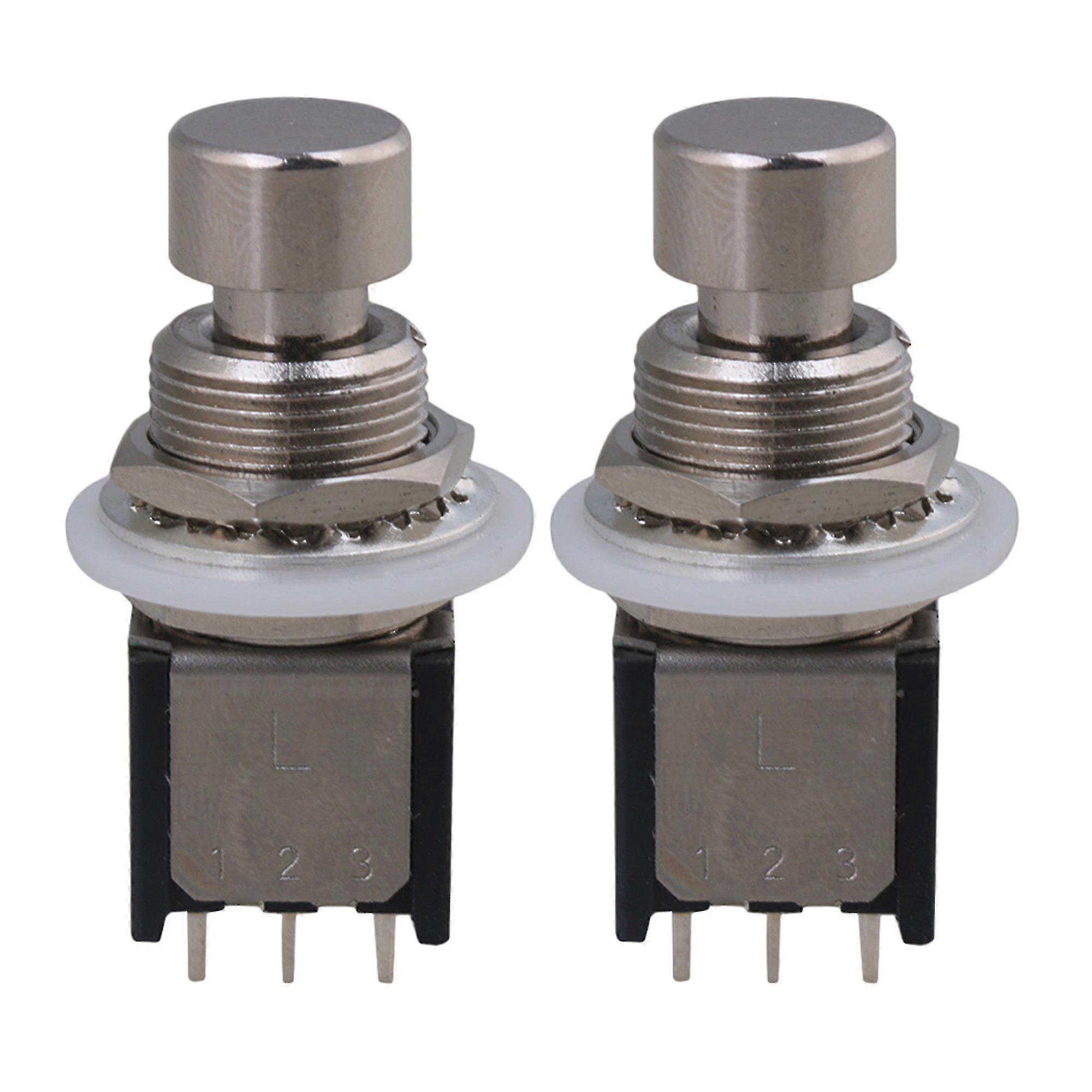 Effects Pedal Stomp Box 6 Solder Foot Switch With Lock For Guitar 2pcssliver