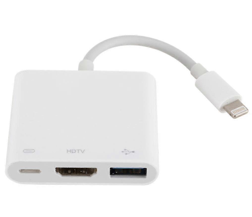 Lightning to OTG Digital AV Adapter, Lightning to HDMI+USB Converter