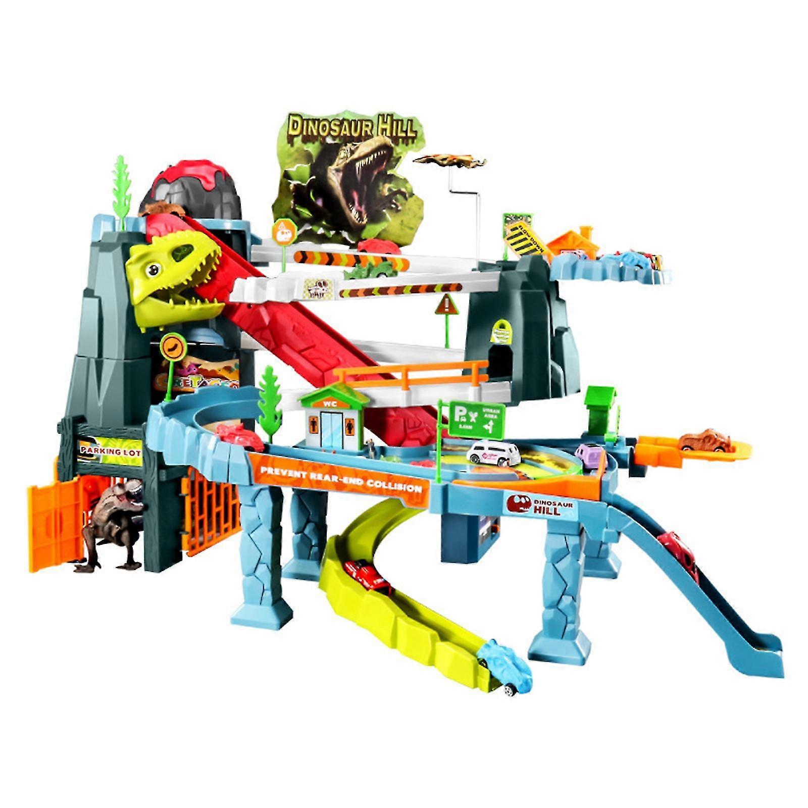 Rc Triceratops ισχυρό παιχνίδι φορτηγών πλαγιολίσθησης, περιπέτεια έκρηξης ηφαιστείων δεινοσαύρων για το παιδί