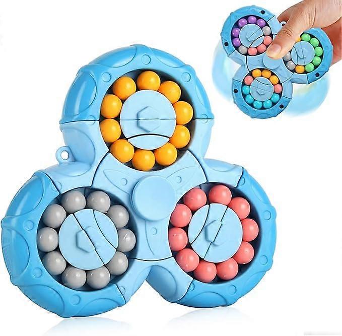 Rotating Magic Bean Cube Spinner, Stress Reduction and Anxiety Relief Hand Sensory Toy for Kids, Ideal Party Favor Rotating Magic Bean Games