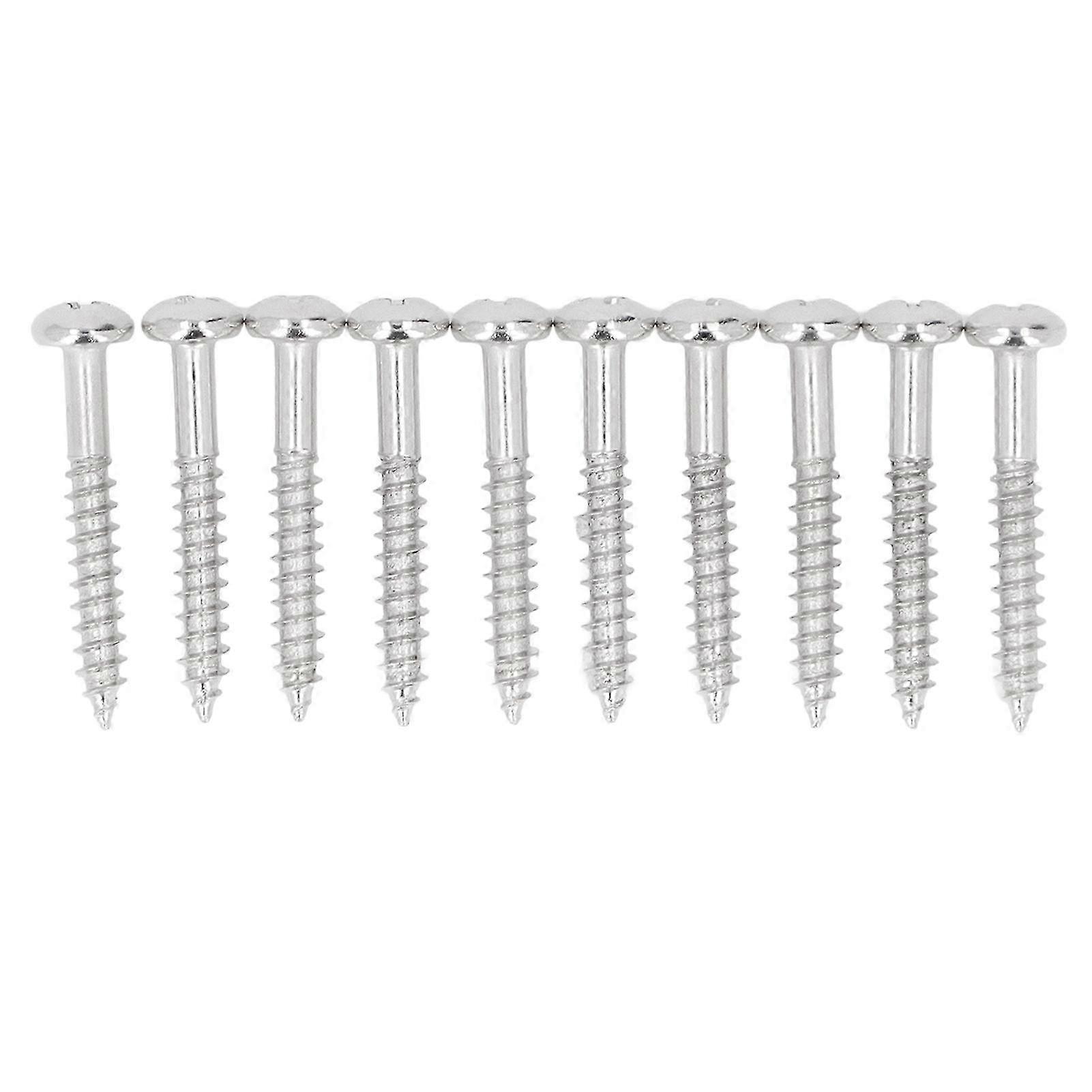 Exquisite 10PCS Guitar Bridge Saddle Screws Metal String Locking Screw Base Plate Front Fixing Screws