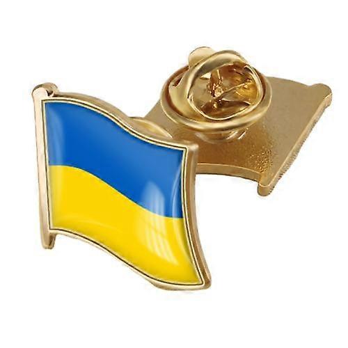 Ukraine flag brooch pin 0.7"