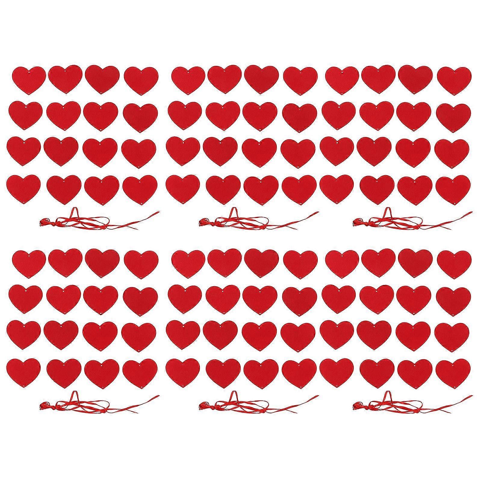 96-Piece Heart Garland Banner, Durable Nonwovens Material, Reusable for Parties, Weddings, and Anniversaries