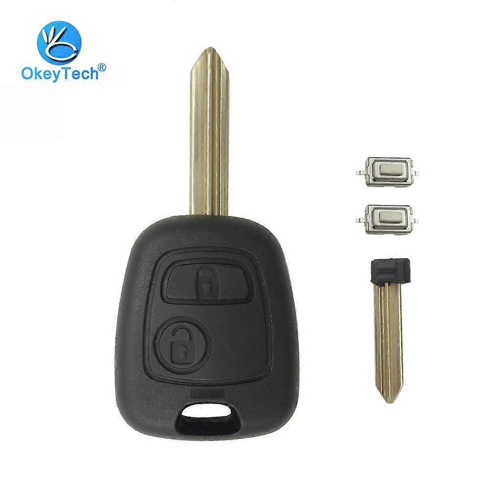 OkeyTech for Citroen C1 C2 C3 Saxo Xsara Elysee Picasso Berlingo Key Shell 2 Button Remote Car Key Cover Case Replacement Fob