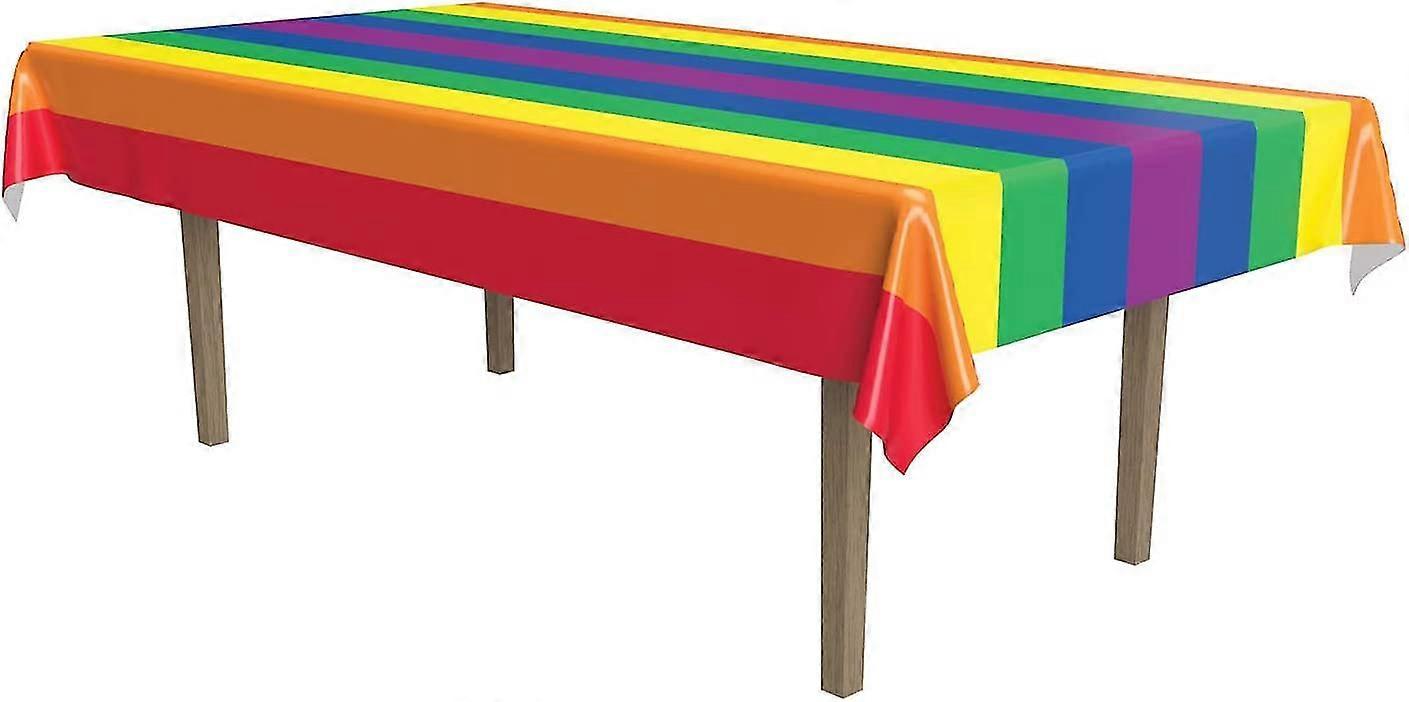 Rainbow Tablecover Party Accessory(1 Piece, Rainbow Color)