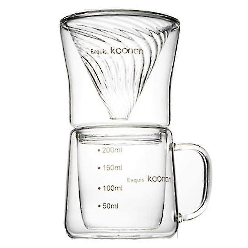 Double Layer Coffee Filter Set For Glass Coffee Dripper Coffee Pot Brew Coffee Filter Funnel Reusa