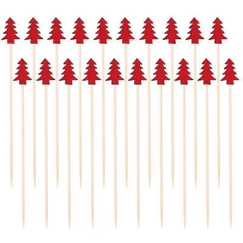 100pcs Christmas Tree Cocktail Picks
