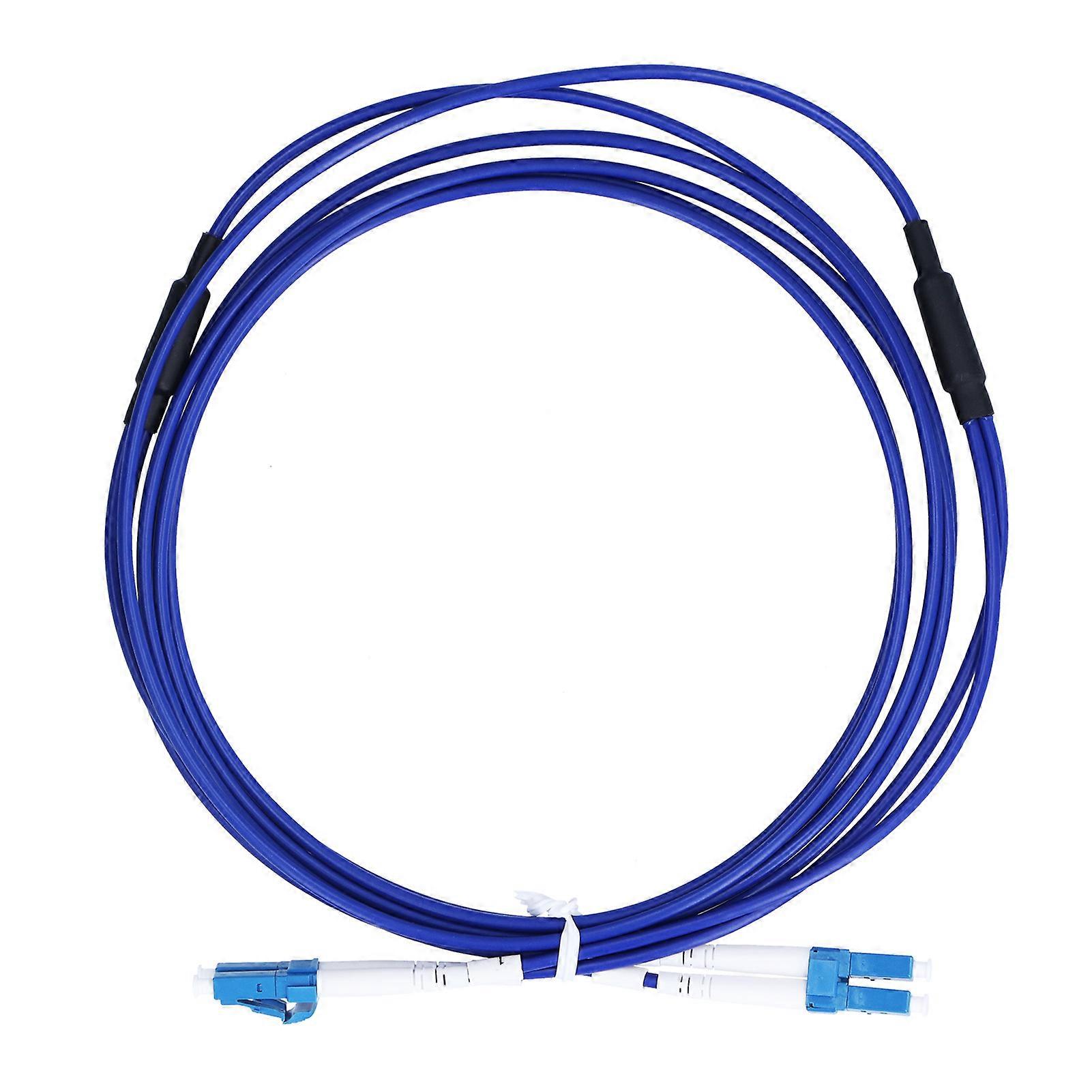 Optical Fiber Patch Cord Armored Jumper Single Mode 2 Core Optic Cable LC/UPC?LC/UPC Blue3meter
