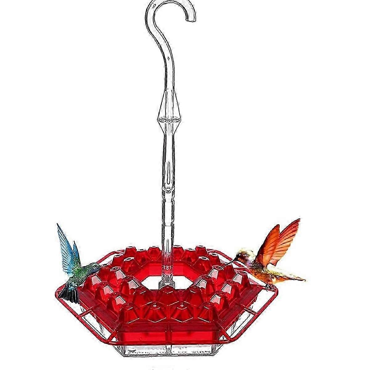 Bird Feeder, New 'S Bird Feeder with Perch and Built-in At Most Easy to Clean and Refill, Red