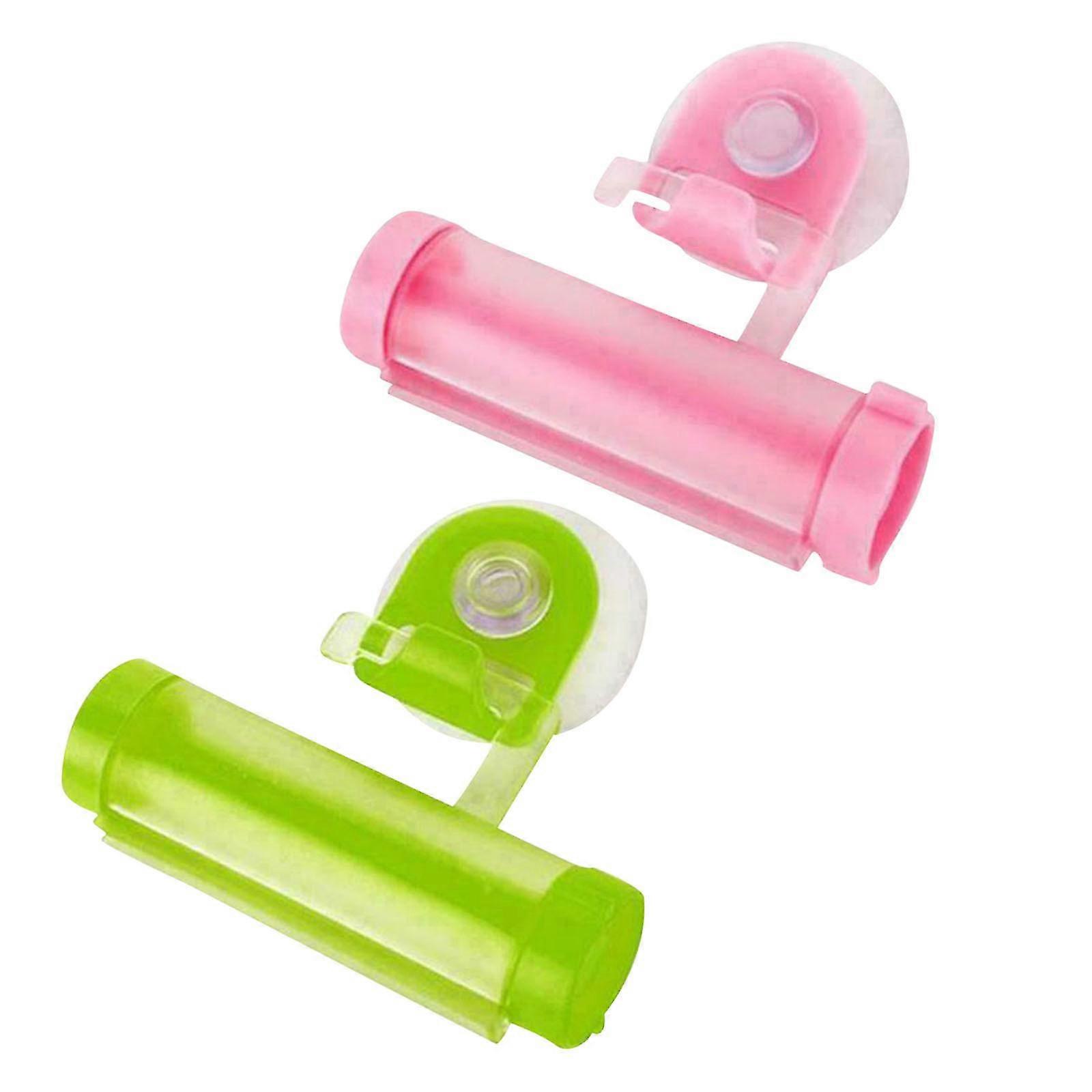 2pcs Rolling Toothpaste Dispenser Tube Squeezer Sucker Holder Hanger Gadget Tool