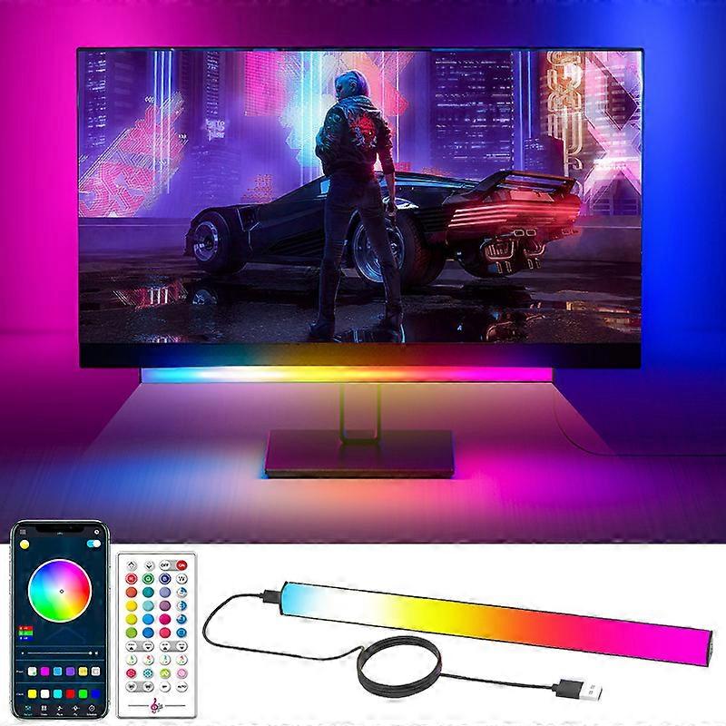 Smart RGB Screen Light Bar Monitor Down Light Bar APP Remote Control Music Sync Desktop Light for Gaming Room PC Desktop Decor