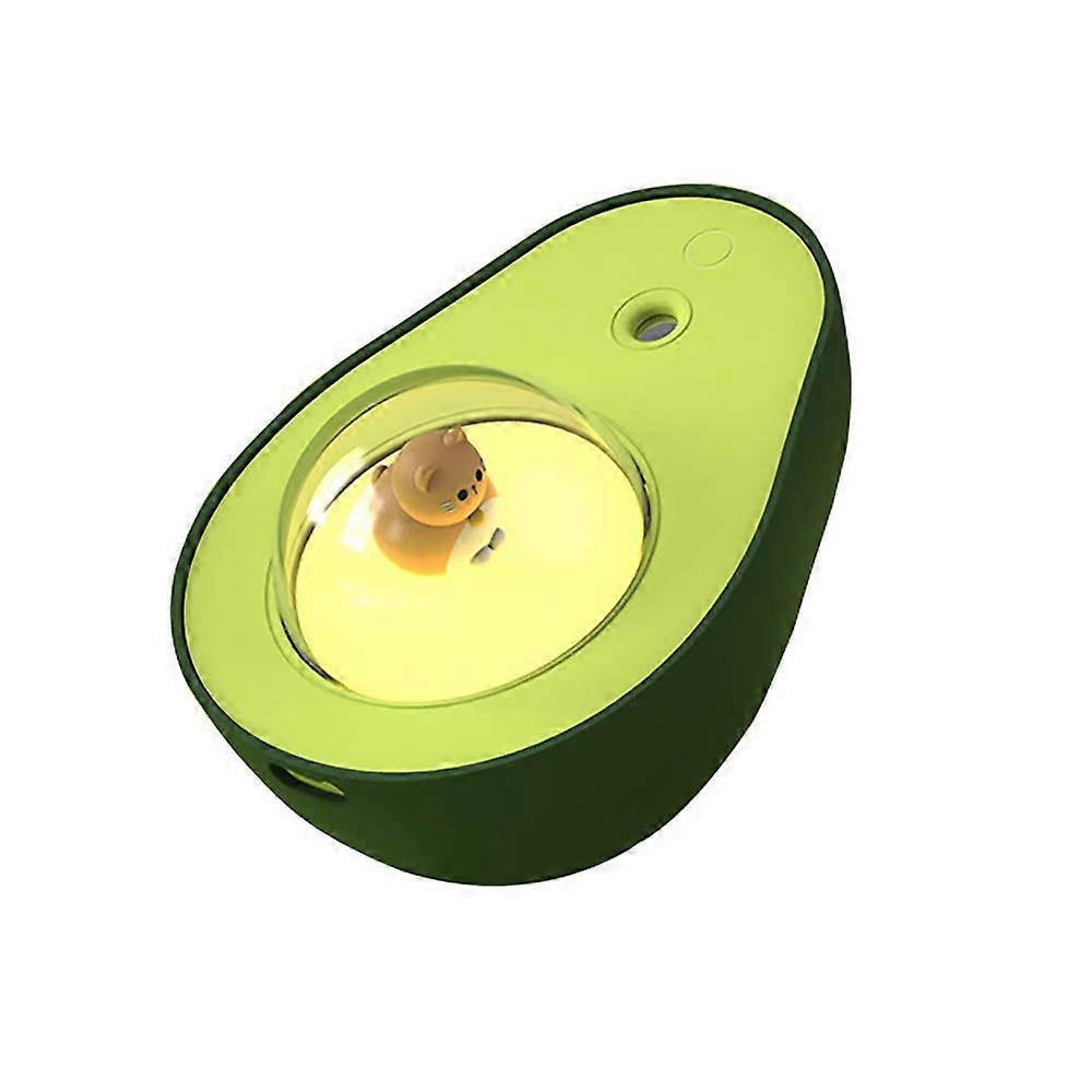 Mini Night Light Humidifier, 210ml Avocado Shape Cool Mist Small Mute Atomization Humidifier with Cute Cat Design