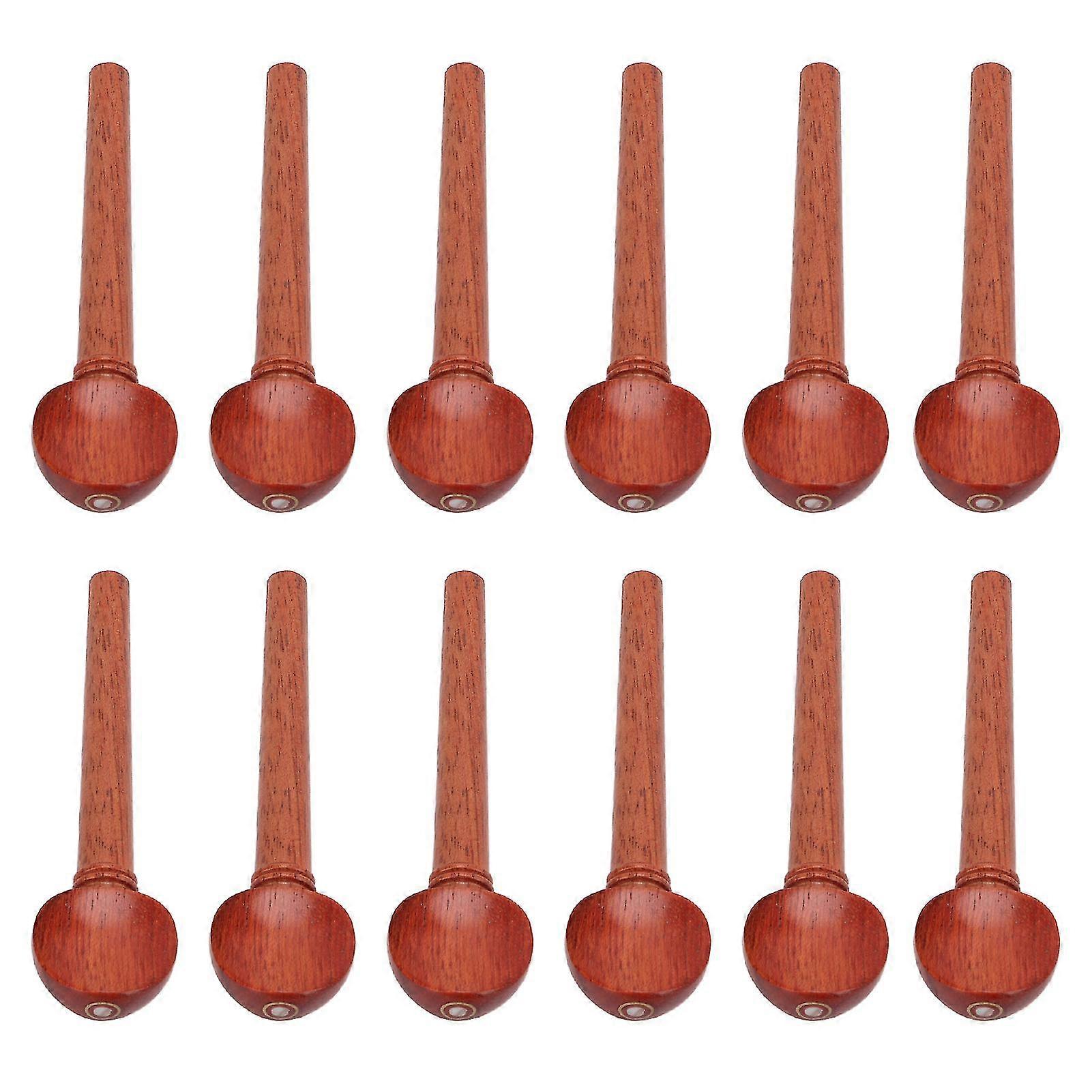 12Pcs String Peg Rosewood Tuner Key Pin Tuning Tool Instrument Accessory Set Kit