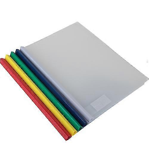 5pcs Trolley Folder Thickened Data Storage Folder Can Hold 80 Pages Large Capacity Color Random