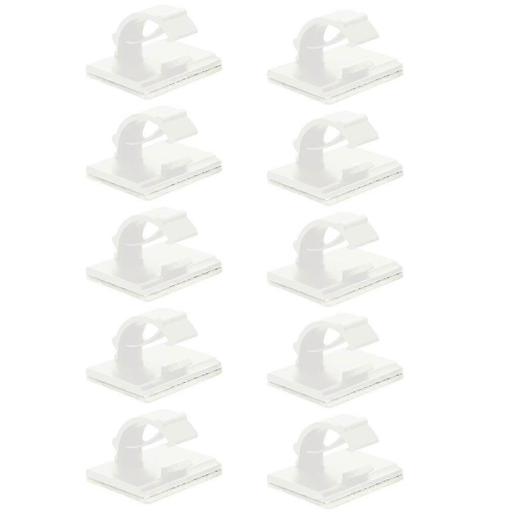 10x Cable Clamp Self Adhesive Cord Management Dashboard Data Line Buckle Fixer