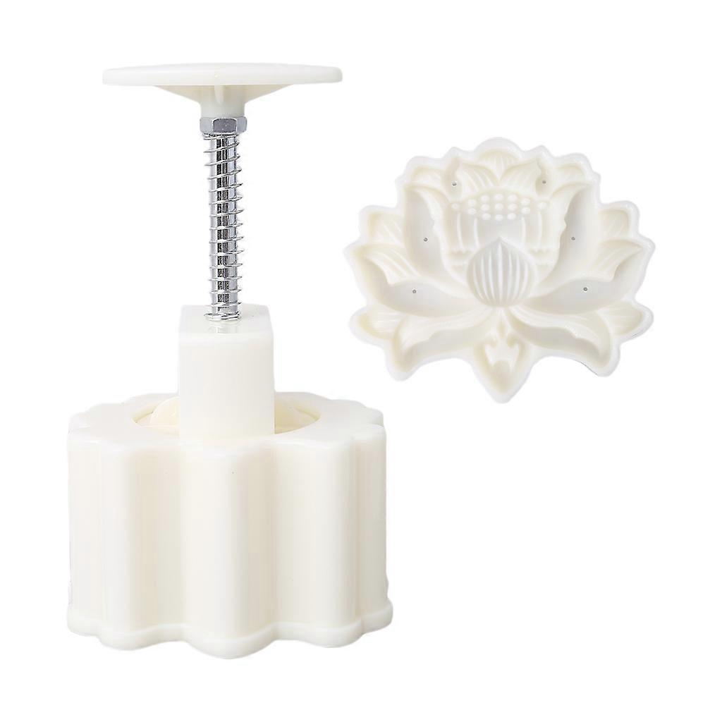 Moon Cake Mould Hand Pressure Cookies Cutter Smooth Exquisite Pattern Lotus