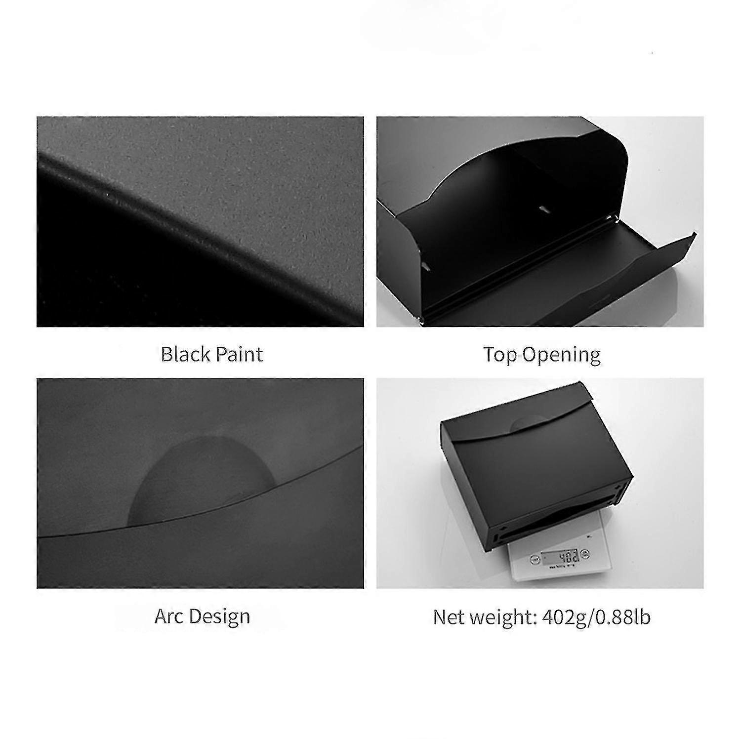 Porte-Serviettes En Papier Métal Noir Ginobili – Distributeur Plateau Organisateur Table