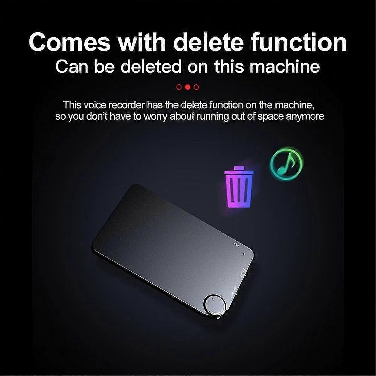 Ultra-thin Noise Reduction Recorder Mini Digital Recorder Professional Portable Recorder For Classes, Meetings 4g Memory