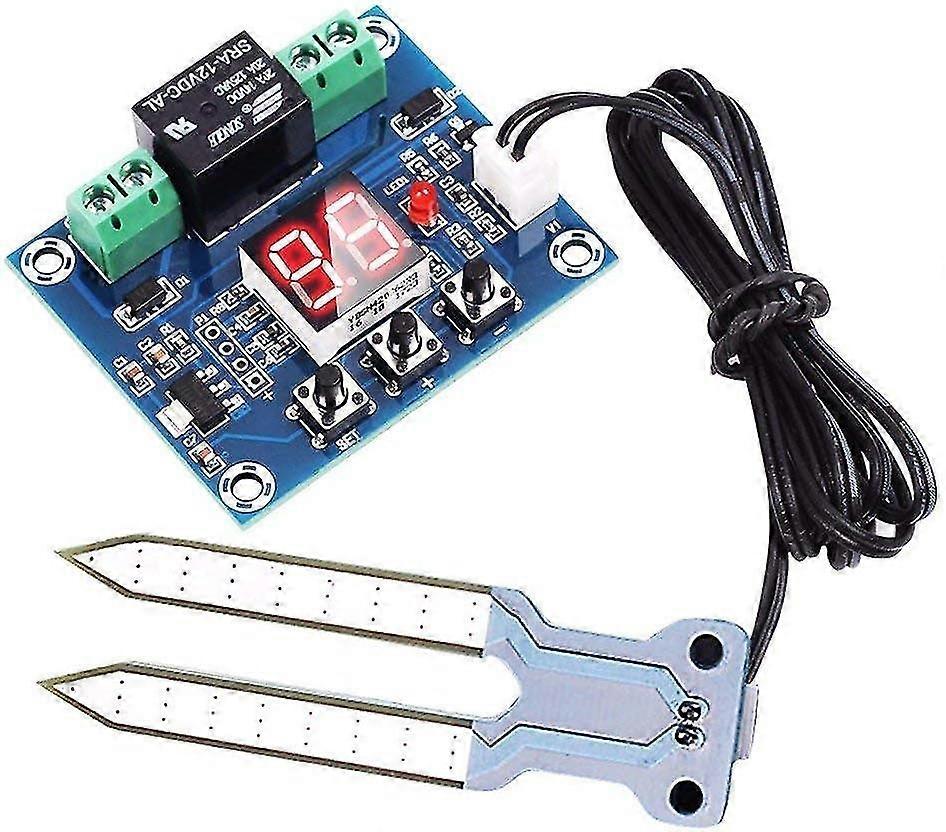 12V Soil Moisture Sensor Humidity Controller with Digital Display Automatic Watering System Module