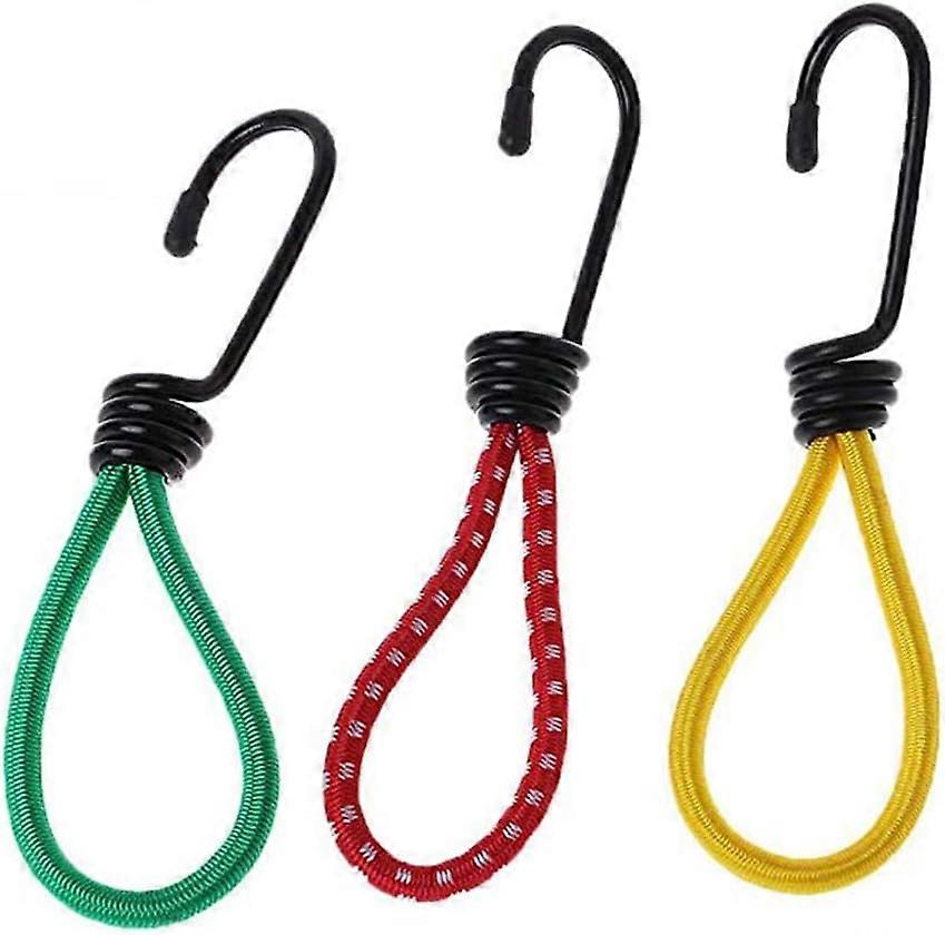12pcs Bungee Tent Hook Loop Rope Strap Set - Outdoor Camping Gear