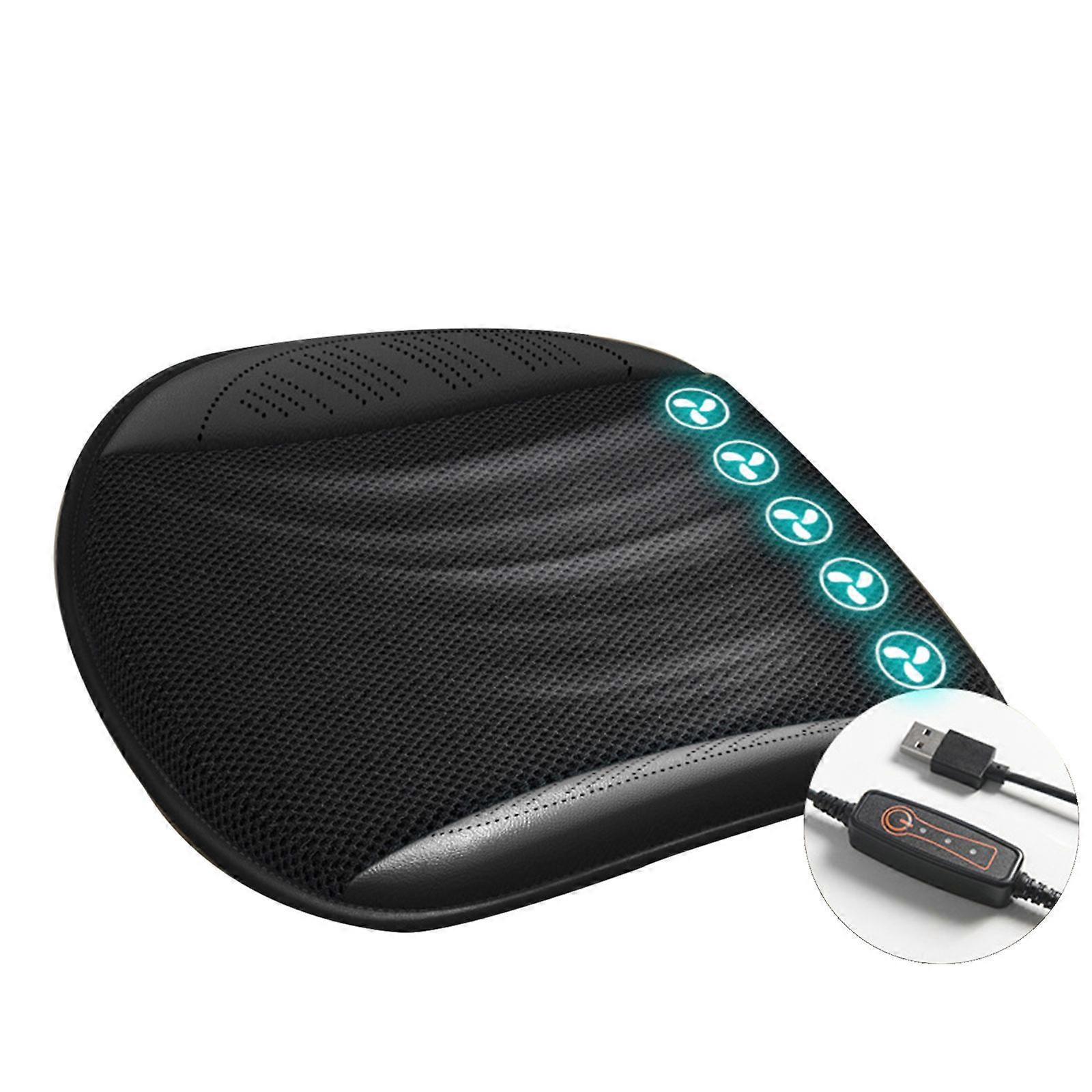Ventilated Seat Cushion with USB Port, Breathable Air Flow Cooling Pad for Summer