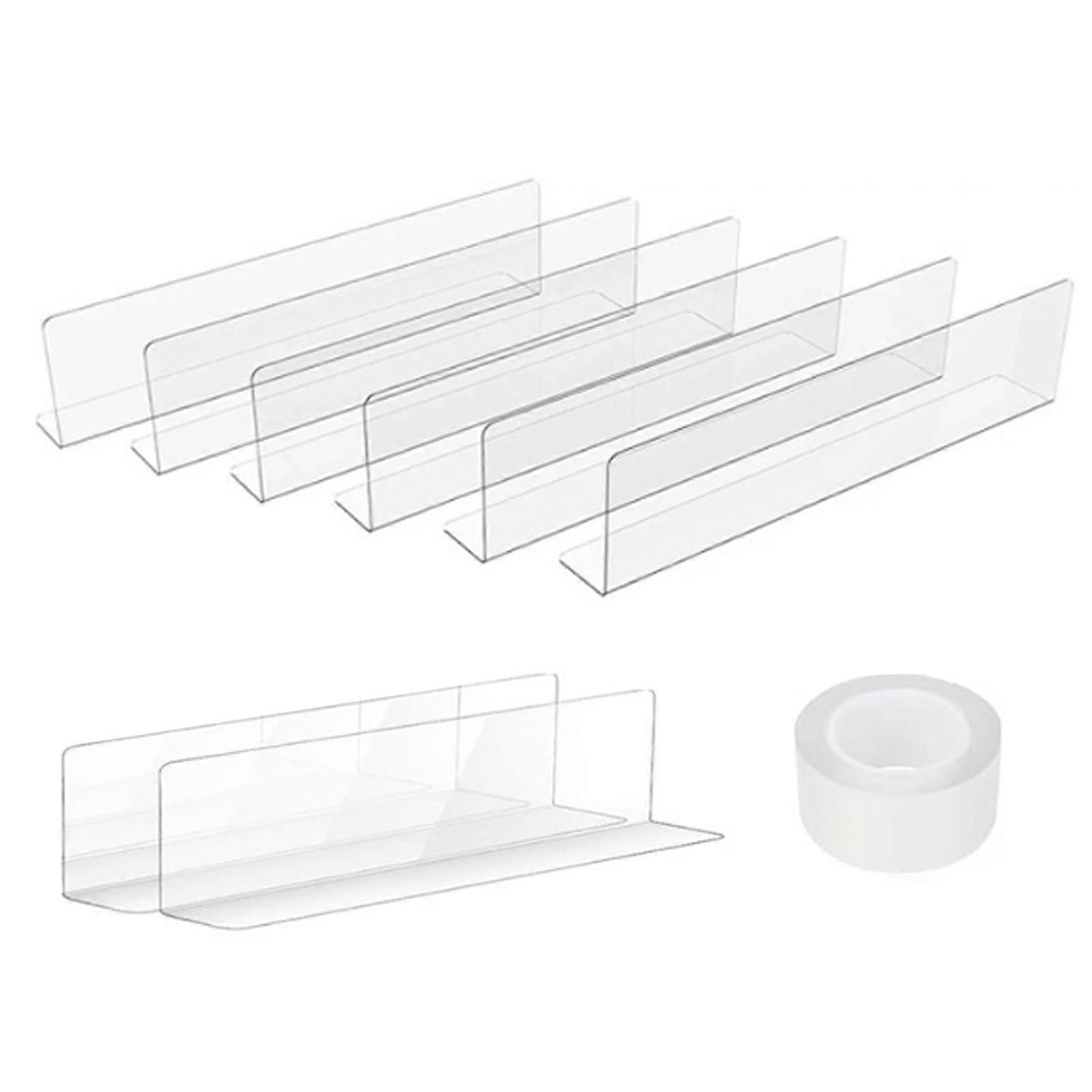 8 Pcs Transparent under Bed L-shaped Baffles with Self-adhesive Tape Great Stickiness under Couch Guards Reusable Hard under Furniture Toy Blockers