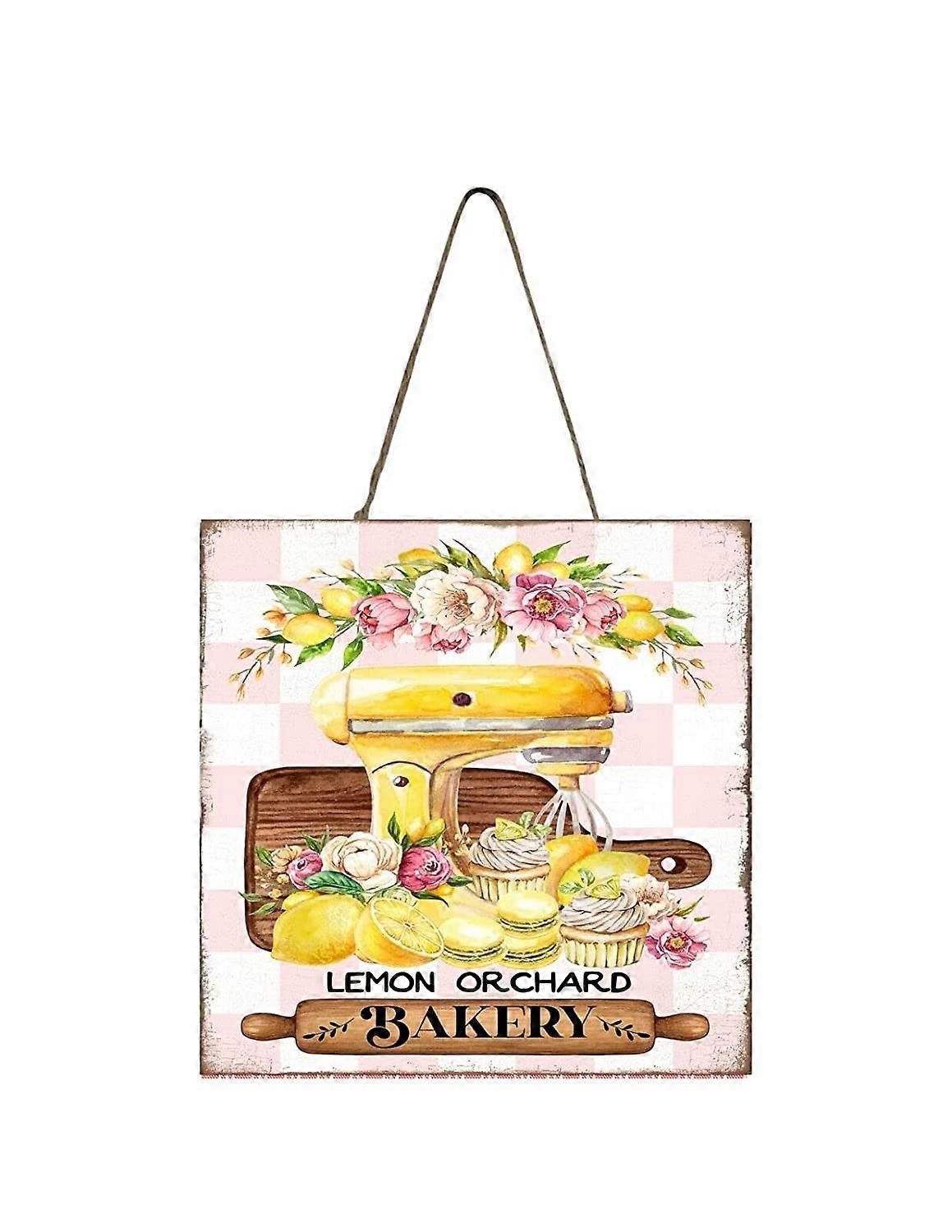 Mini letrero de madera de panadería Lemon Orchard 5 "x 5"