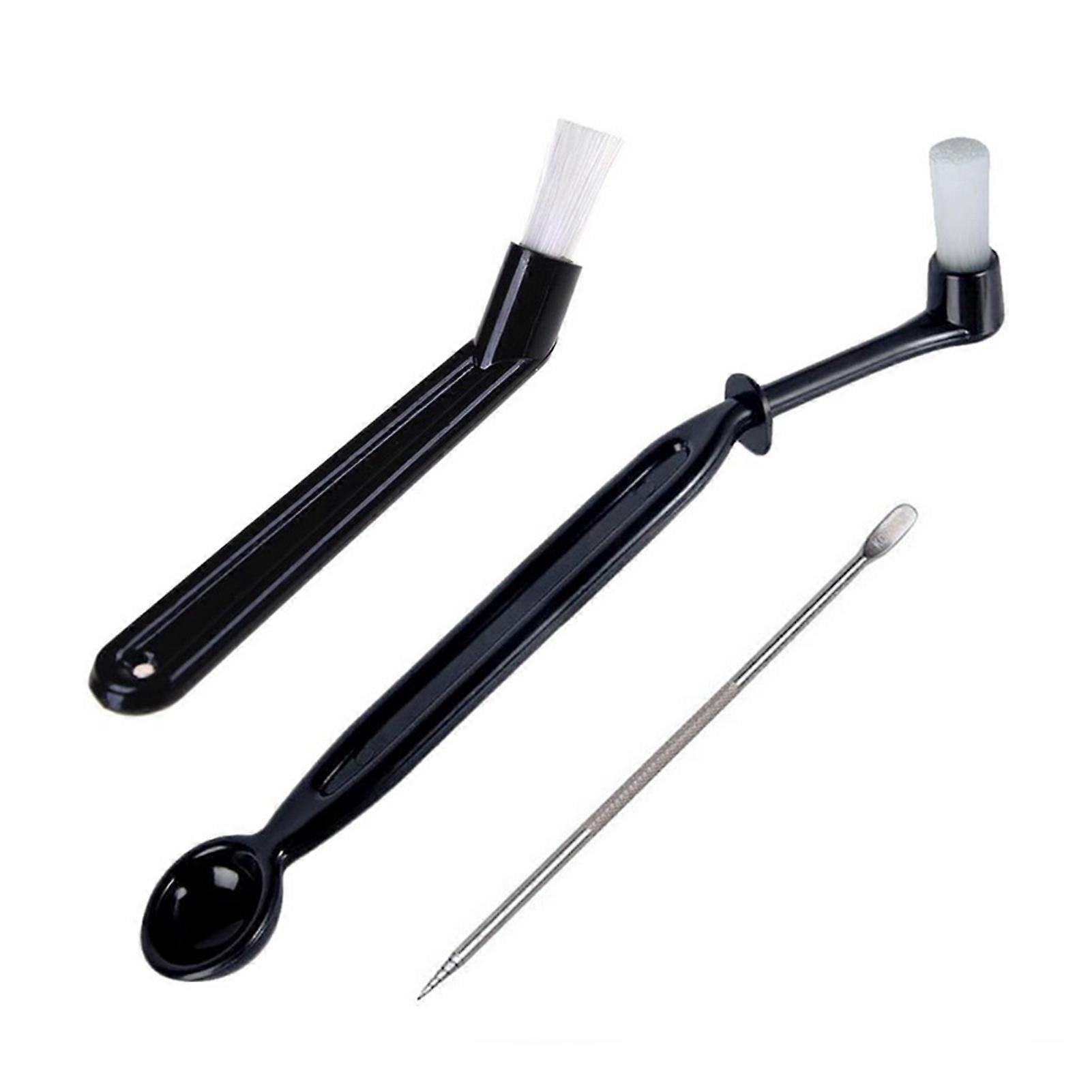 1 Set Grinder Cleaning Brush with Long Handle Anti-wear Food-grade Ergonomically Designed Coffee Brewing Brush Household Supplies